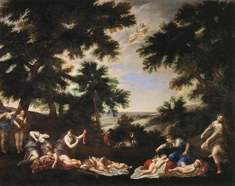 Albani  Francesco The Cupids Disarmed France oil painting art